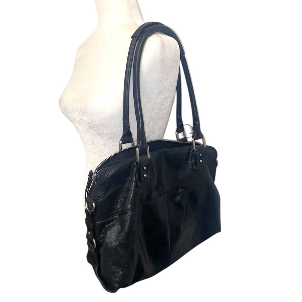Club Monaco Black Leather Shoulder Bag